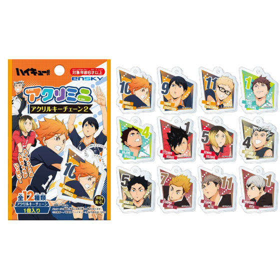 Haikyu Acrylic Mini Acrylic Key Chain 2 (box of 24 packs) 排球少年 鎖匙扣 吊飾 掛飾
