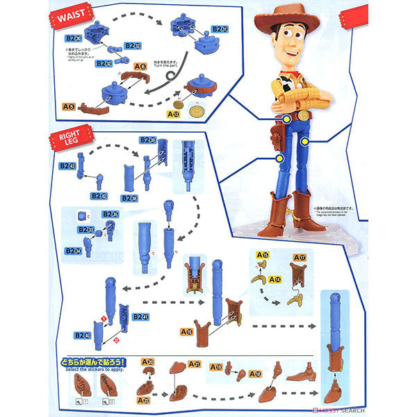 Woody Toy Story 4 Pixar Disney Bandai Plastic Model Kit Figure