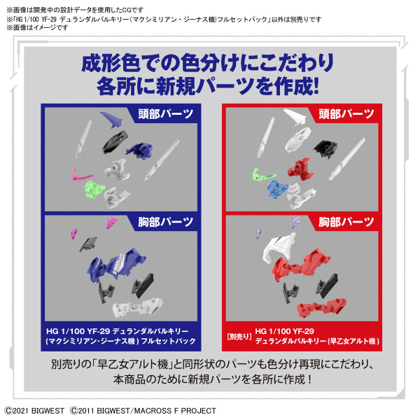 HG 1/100 YF-29 DURANDAL VALKYRIE (MAXIMILIAN JENIUS USE) (FULL SET PACK / WATER DECALS) 超時空要塞 杜蘭朵女武神 麥斯米倫·吉納斯專用機 水貼