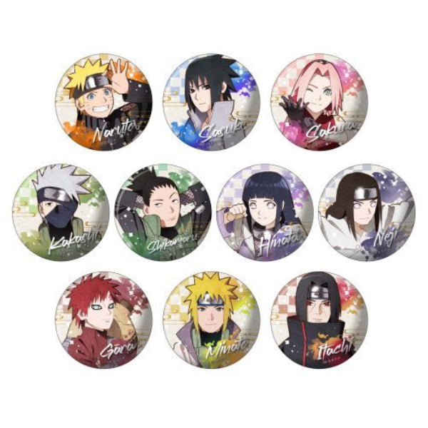 Naruto Shippuden Vintage Series Can Badge Box (set of 10) 火影忍者 襟章
