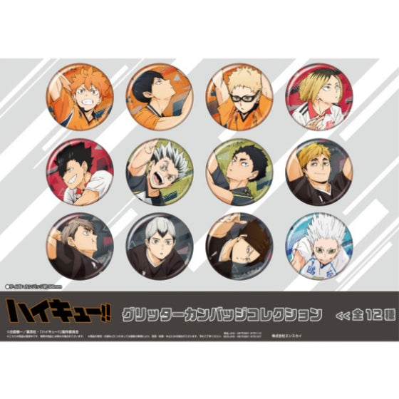 Haikyu!! Glitter Can Badge Collection 1 (set of 12) (2024 June Resale ver.) 排球少年 襟章 ensky