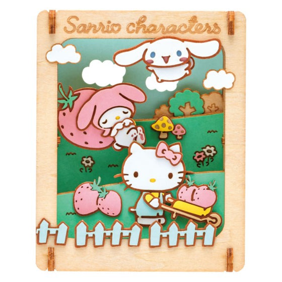 PT-W21 PAPER THEATER Sanrio Characters Wood Style - Strawberry House (2)  紙劇場