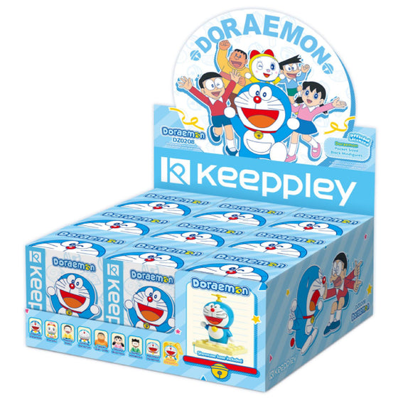 Qman - Doraemon Character Blind Box (box of 9) 多啦A夢 叮噹 大雄 靜香 靜宜 胖虎 技安 小夫 阿福 多啦美 叮鈴 積木