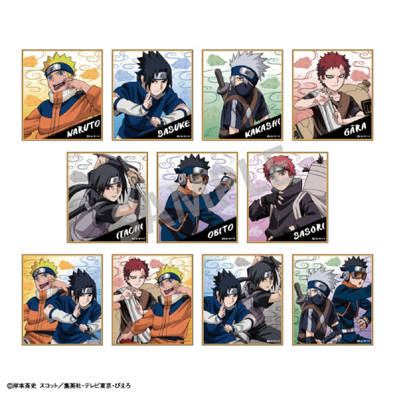 NARUTO: SHIPPUDEN TRADING MINI SHIKISHI BOYHOOD (set of 11) 火影忍者 色紙 colored paper