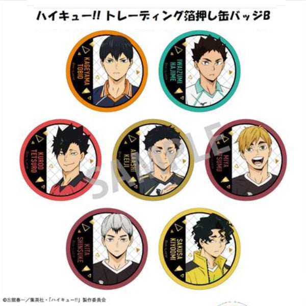 Haikyu!! Trading Foil Stamping Can Badge B (Set of 7) 排球少年 襟章