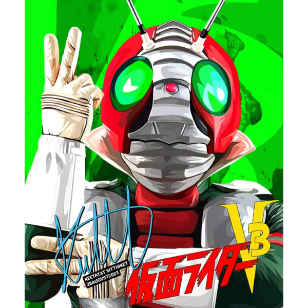 Pop Art Wall Decoration Drawing (Kamen Rider V3) 幪面超人 掛畫