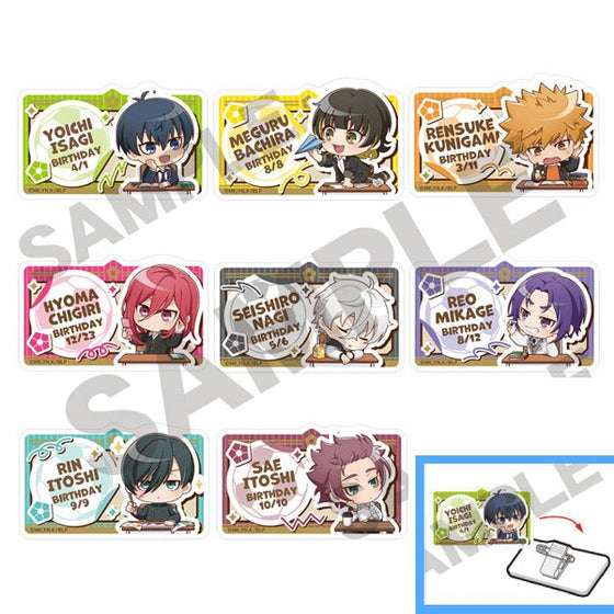 Blue Lock Trading Name Badge Style Acrylic Clip Puchikura (set of 8) 藍色監獄 Blue Lock 夾