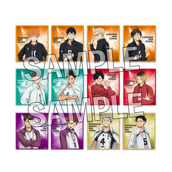 Haikyuu! ! Trading glitter colored paper BOX 1 (set of 12) 排球少年 色紙 shikishi