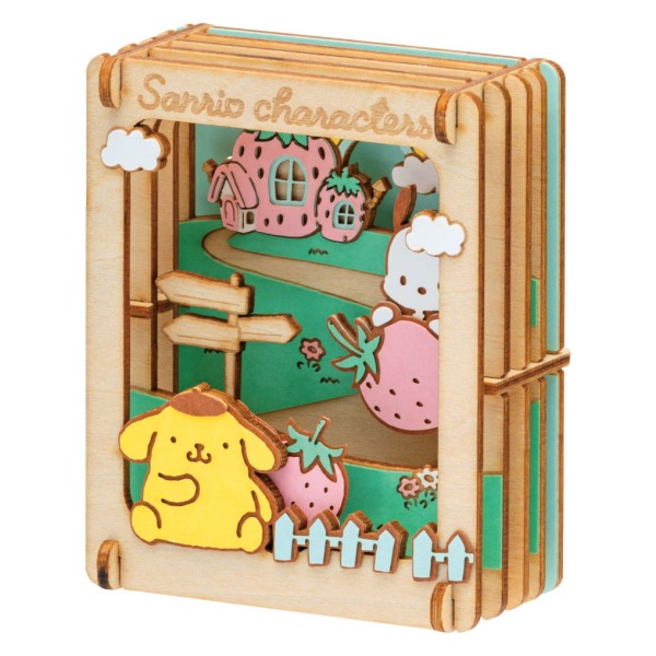 PT-W20 PAPER THEATER Sanrio Characters Wood Style - Strawberry House (1)  紙劇場