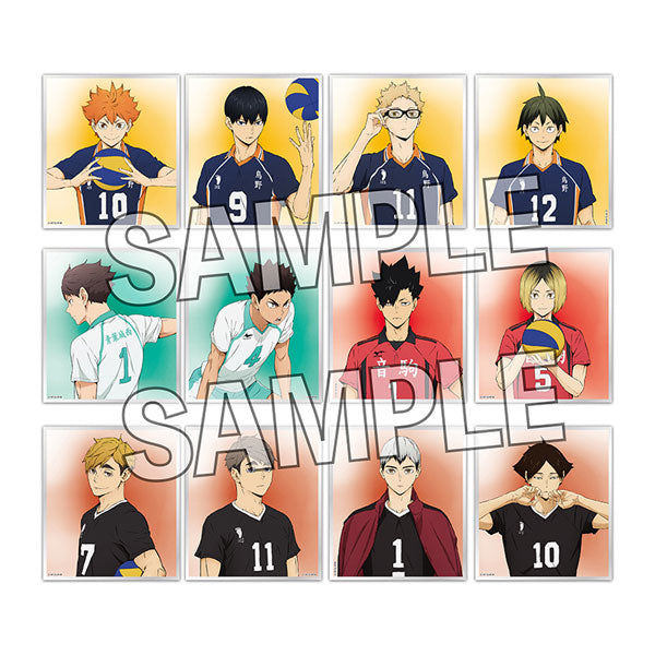 Haikyuu! ! Trading glitter colored paper BOX 2 (set of 12) 排球少年 色紙 shikishi