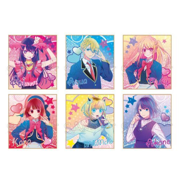 Oshi no Ko Vivid Line Trading Illustration Board Box (set of 6) 我推的孩子 色紙 shikishi