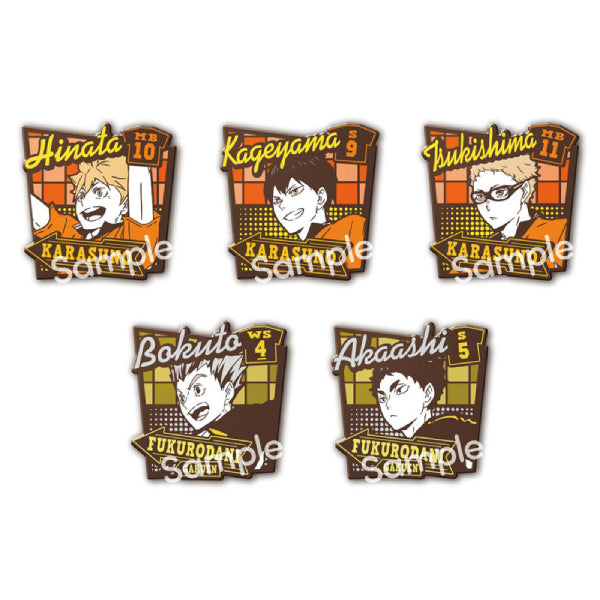 Haikyuu! ! Rubber Coaster Collection Karasuno High School & Fukurodani Gakuen (set of 5) 排球少年 烏野 梟谷 杯墊 防滑墊