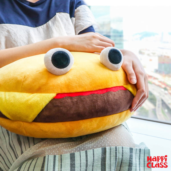Happi Class - PL#002 55cm Burger Cushion 漢堡君 咕臣 坐墊