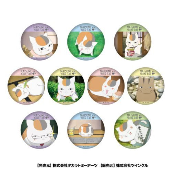 Natsume Yuujin-Cho (Natsume's Book of Friends) Hyakumenso Can Badge Box (set of 10) 夏目友人帳 襟章 貓老師 斑