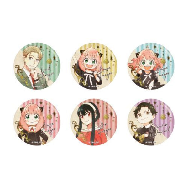 Spy x Family Vintage Series Gilding Japanese Paper Can Badge Vol.2 (Set of 6) 間諜家家酒 間諜過家家 安妮亞 Anya アーニャ 襟章