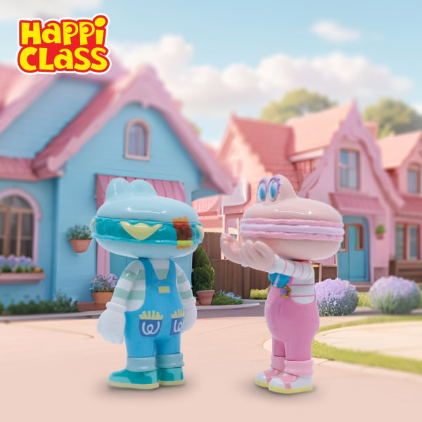 Happi Class - (HC#034 Disguise BURGER / HC#035 MISS MACARON+STARWBERRY) 漢堡君 (偽裝漢堡君 / 馬卡龍小姐+ 草莓貓)