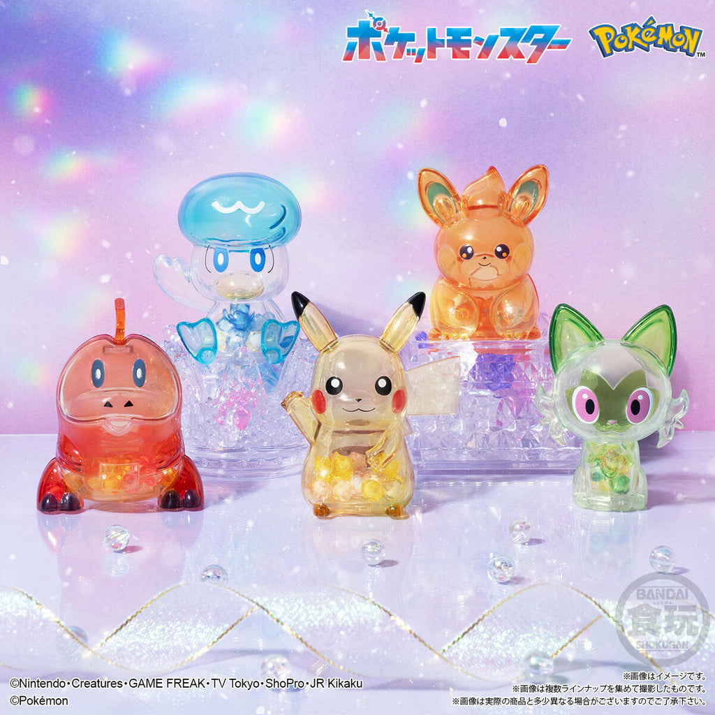 POKÉMON CRYSTALCOT (set of 5) 寵物小精靈 精靈寶可夢透明造型公仔