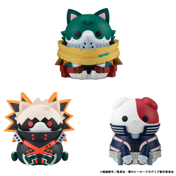 MEGA CAT PROJECT My Hero Academia Nyanto! The Big Heroaca Cats Series Midoriya & Bakugo & Todoroki set [with gift]