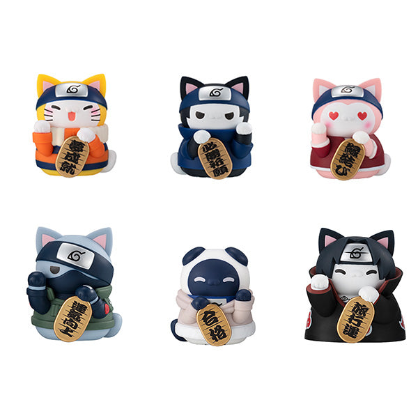 MEGA CAT PROJECT NARUTO Nyaruto! Beckoning cat FORTUNE One more time ! (set of 6) 火影忍者 招財猫