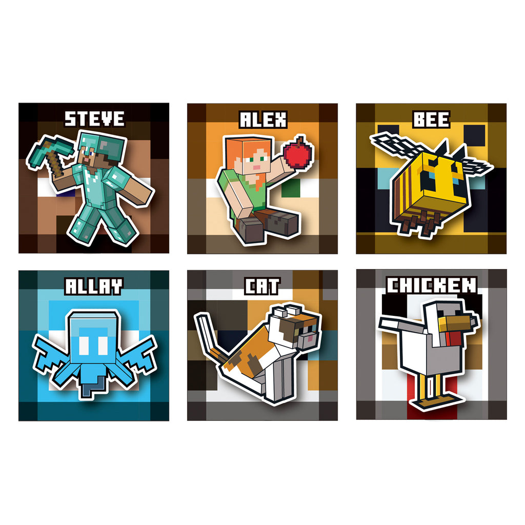 MINECRAFT Twin Wafers (pack of 20) 我的世界 當個創世神 麥塊 貼紙 食玩