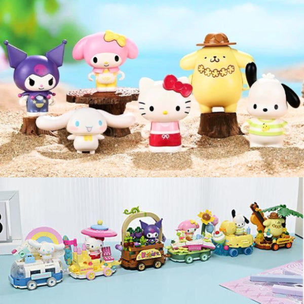 Qman Sanrio Characters Parade Vehicles (Hello Kitty / My Melody / Cinnamoroll / Pompompurin / Kuromi / Pochacco) 積木 花車巡游 肉桂狗 布甸狗 可羅米 PC狗
