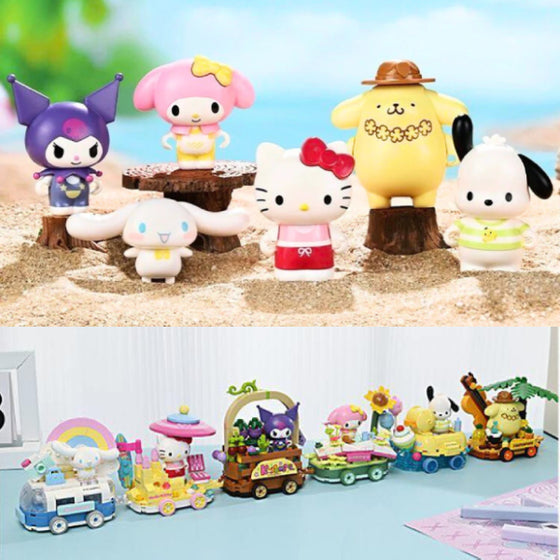 Qman Sanrio Characters Parade Vehicles (Hello Kitty / My Melody / Cinnamoroll / Pompompurin / Kuromi / Pochacco) 積木 花車巡游 肉桂狗 布甸狗 可羅米 PC狗
