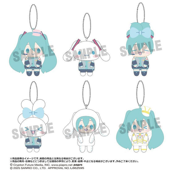Hatsune Miku × Cinnamoroll Osuwari Club Plush Mascot (box of 6) 三麗鷗 玉桂狗 初音 未來