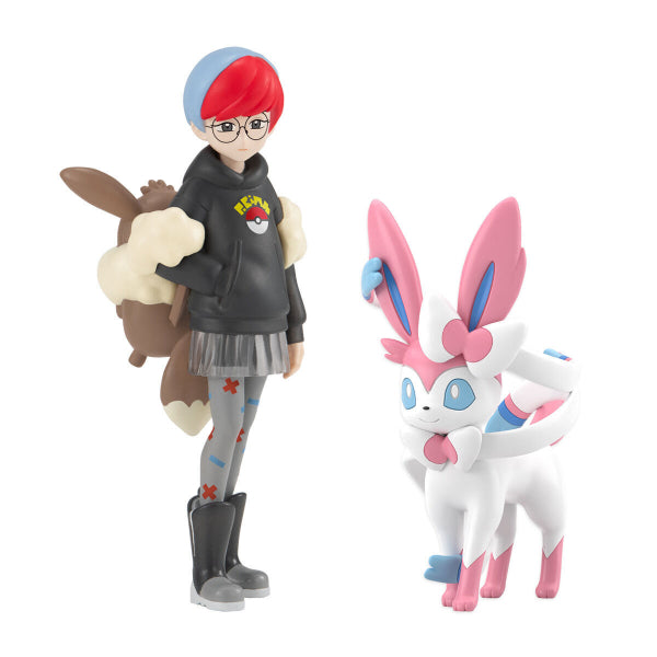 POKEMON SCALE WORLD PALDEA REGION PENNY & SYLVEON W/O GUM  寵物小精靈 寶可夢  牡丹 仙子伊貝 帕底亞地區