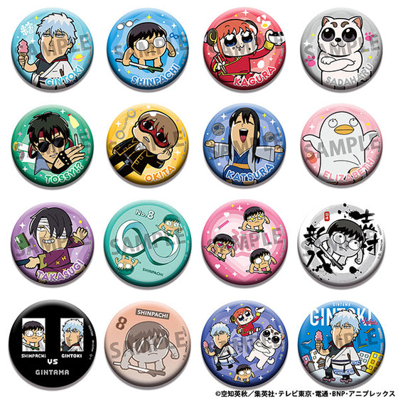 Gintama x Okawabukubu Gintama Oshanti Metal Badge Collection (set of 16) 銀魂 銀八老師 襟章 徽章