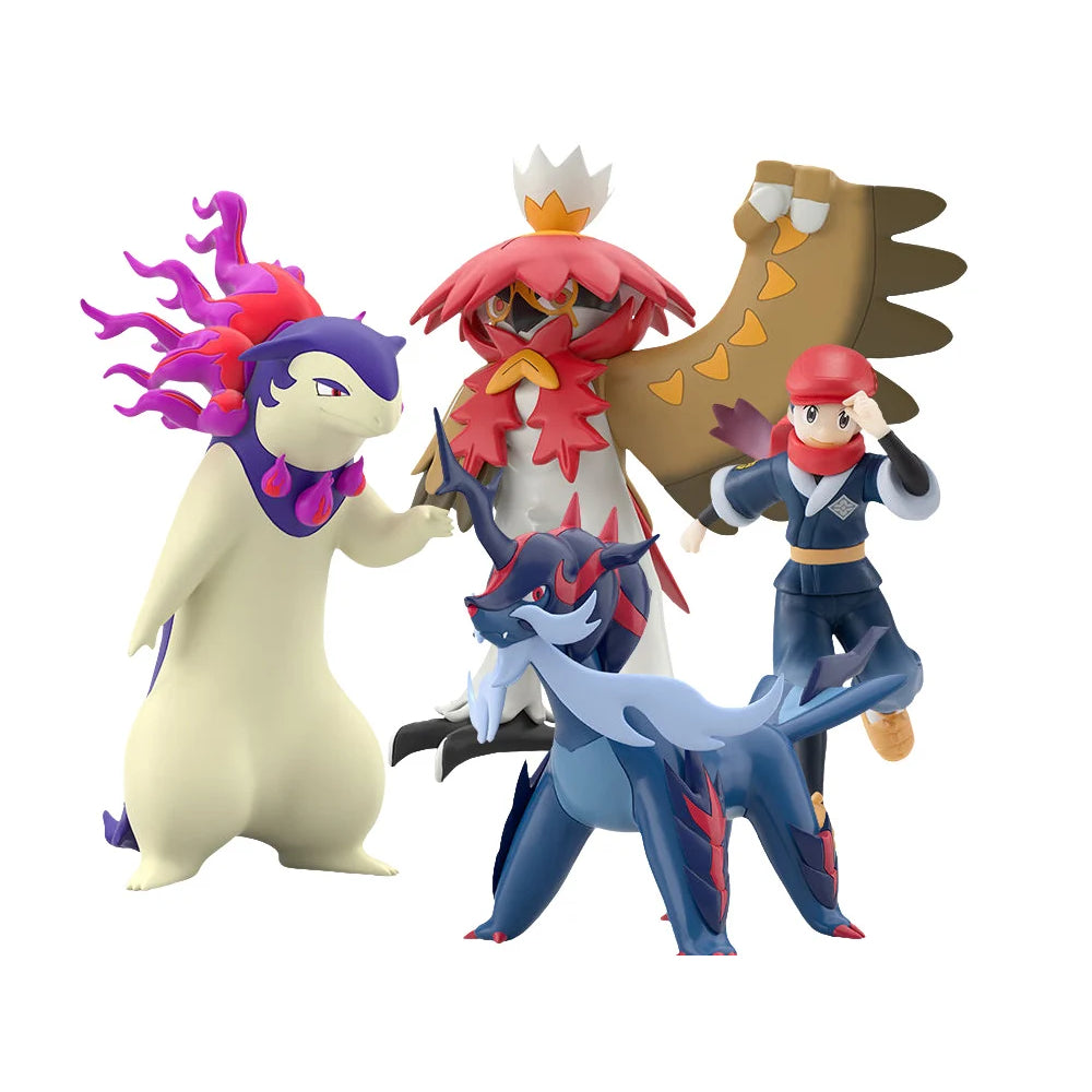 POKÉMON SCALE WORLD JADE (HISUI) REGION REI & TYPHLOSION (HISUIAN FORM) & DECIDUEYE (HISUIAN FORM) & SAMUROTT (HISUIAN FORM) W/O GUM 寵物小精靈 精靈寶可夢 翡翠地區