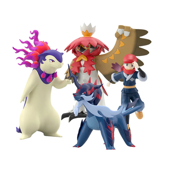 POKÉMON SCALE WORLD JADE (HISUI) REGION REI & TYPHLOSION (HISUIAN FORM) & DECIDUEYE (HISUIAN FORM) & SAMUROTT (HISUIAN FORM) W/O GUM 寵物小精靈 精靈寶可夢 翡翠地區