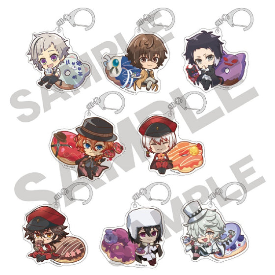 Bungo Stray Dogs Trading Acrylic Key Ring Chara Peko Doughnut (Set of 8) 文豪野犬 鎖匙扣 吊飾 掛飾