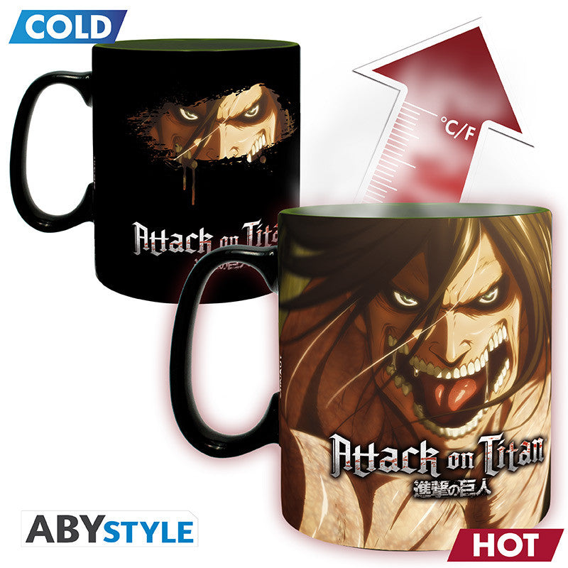 ATTACK ON TITAN - Mug Heat Change - 460 ml- Titan Eren S3 進擊的巨人