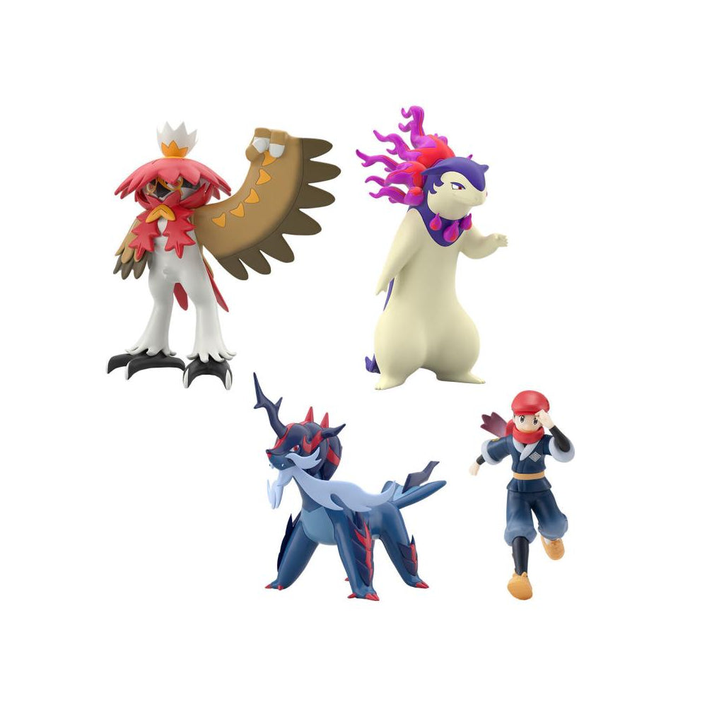 POKÉMON SCALE WORLD JADE (HISUI) REGION REI & TYPHLOSION (HISUIAN FORM) & DECIDUEYE (HISUIAN FORM) & SAMUROTT (HISUIAN FORM) W/O GUM 寵物小精靈 精靈寶可夢 翡翠地區
