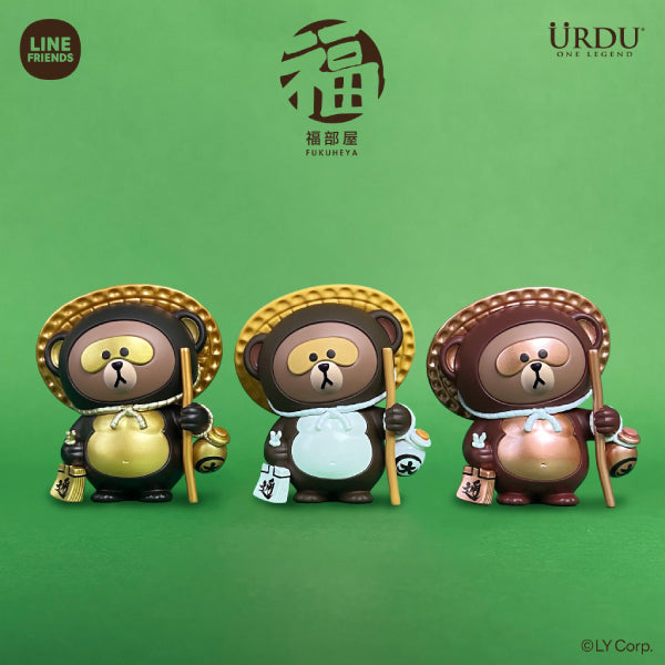 Urdu - Fukuheya Good Luck Brown Series 2 (box of 6) 福部屋 狸貓 河童 Line Friends