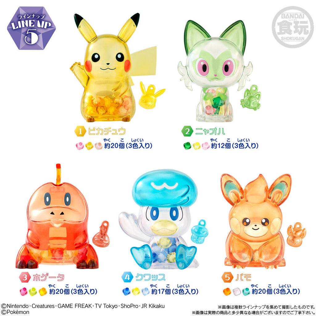 POKÉMON CRYSTALCOT (set of 5) 寵物小精靈 精靈寶可夢透明造型公仔