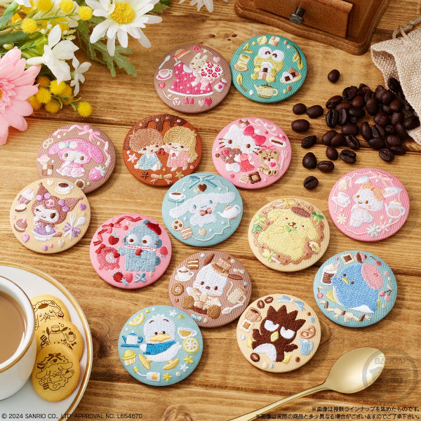 SANRIO CHARACTERS BISCUITS WITH EMBROIDERY CAN BADGE 3 (pack of 12) 刺繡 襟章