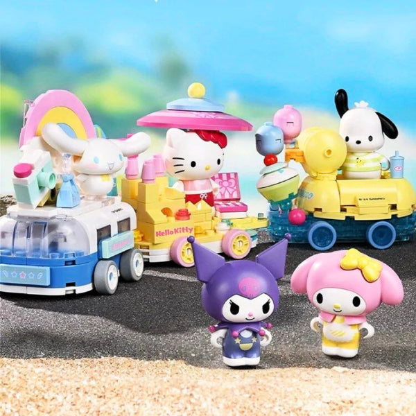 Qman Sanrio Characters Parade Vehicles (Hello Kitty / My Melody / Cinnamoroll / Pompompurin / Kuromi / Pochacco) 積木 花車巡游 肉桂狗 布甸狗 可羅米 PC狗