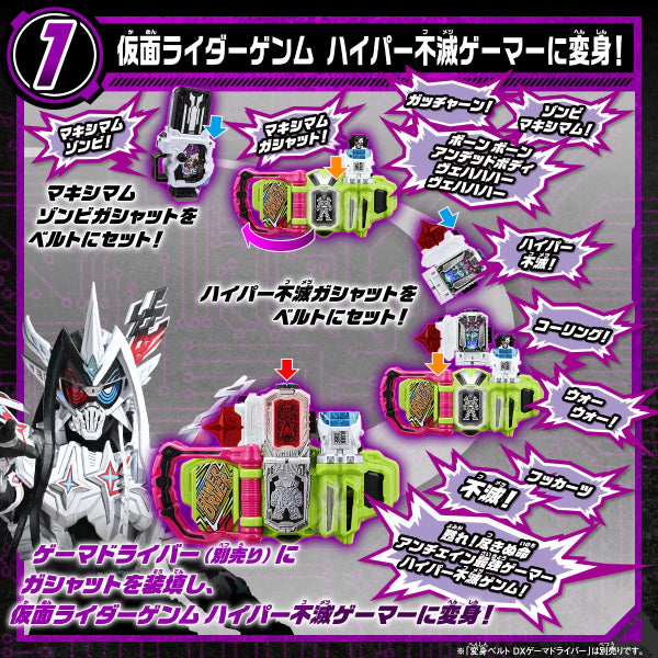 DX HYPER GENM FUMETSU GASHAT ＆MAXIMUM ZOMBIE GASHAT 幪面超人