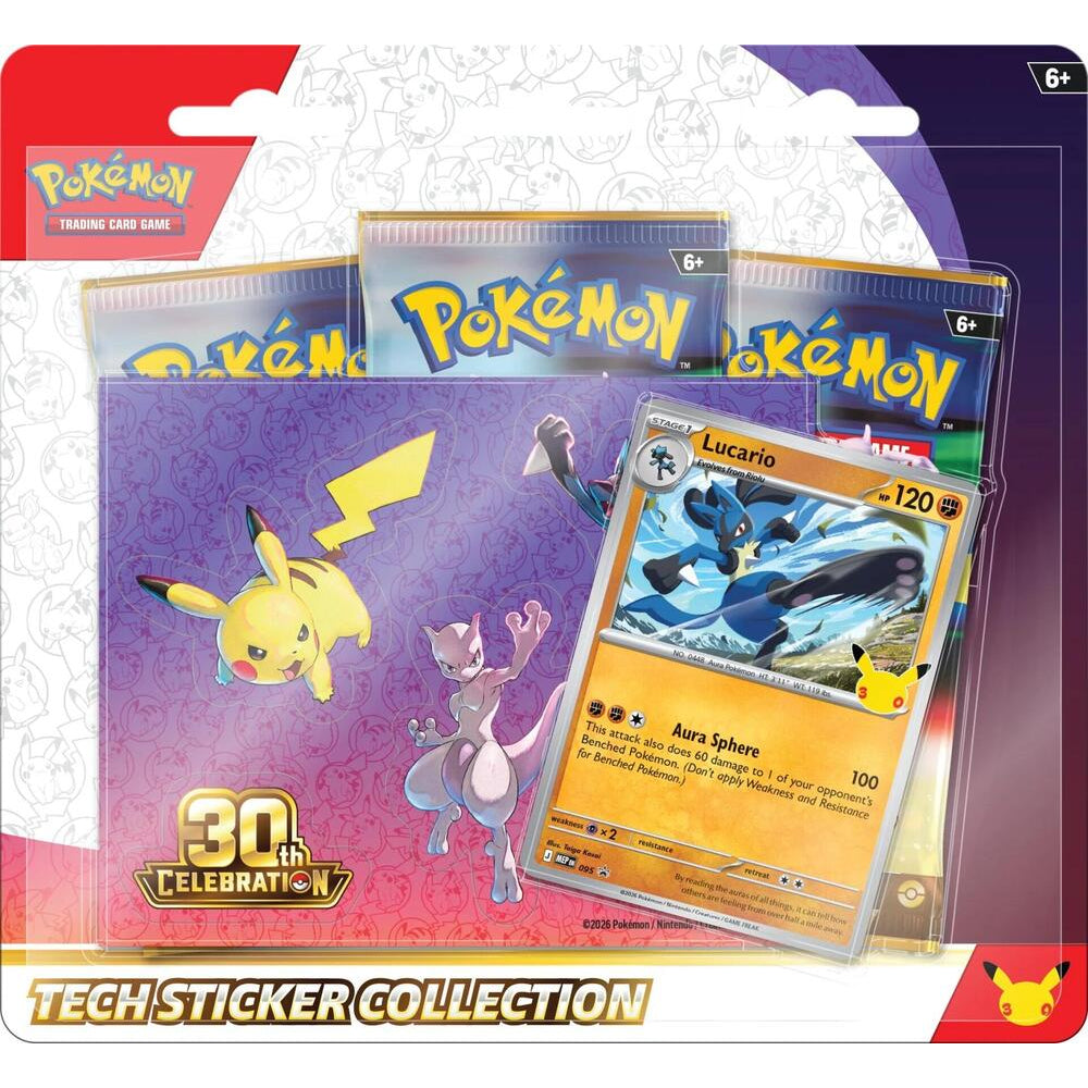 30th Celebration Tech Sticker Collection - ME: 30th Celebration (30C) (ENG ver.) ( Alolan Exeggutor / Lucario) 寵物小精靈 寶可夢 卡牌