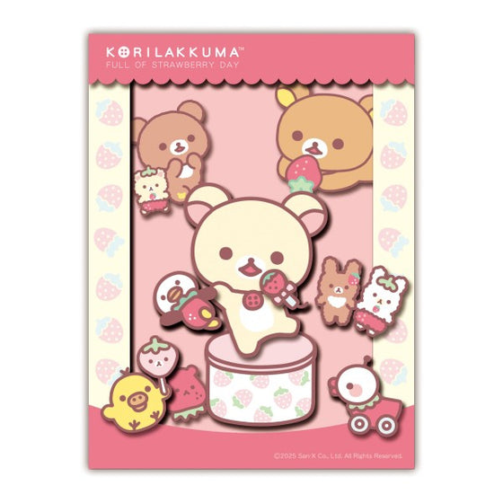 SA-M17 Rilakkuma PAPER SHADOW ART mini - Rilakkuma Strawberry Day 紙影藝術 鬆弛熊 輕鬆小熊