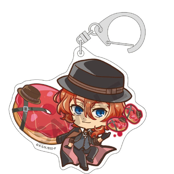 Bungo Stray Dogs Trading Acrylic Key Ring Chara Peko Doughnut (Set of 8) 文豪野犬 鎖匙扣 吊飾 掛飾