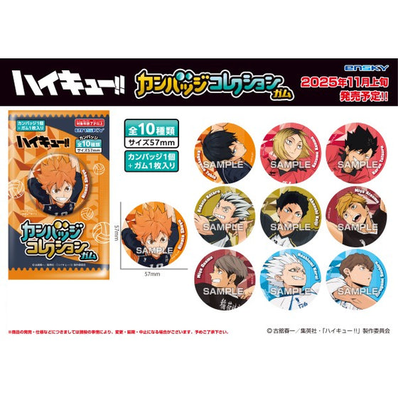 Haikyu!! Anime Badge Collection Gum (set of 10) 排球少年 襟章