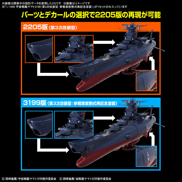 1/1000 SPACE BATTLESHIP YAMATO 3199 宇宙戰艦大和號