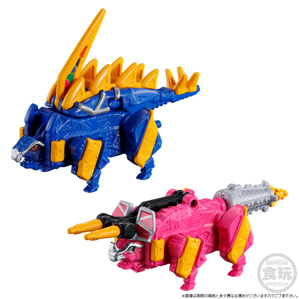 MINIPLA KAMITSUKI GATTAI KYORYUZIN DARK ver. & STEGOTCHI & DORIKERA W/O CANDY 獸電戰隊 強龍神 暗黑 劍針龍 鑽角龍