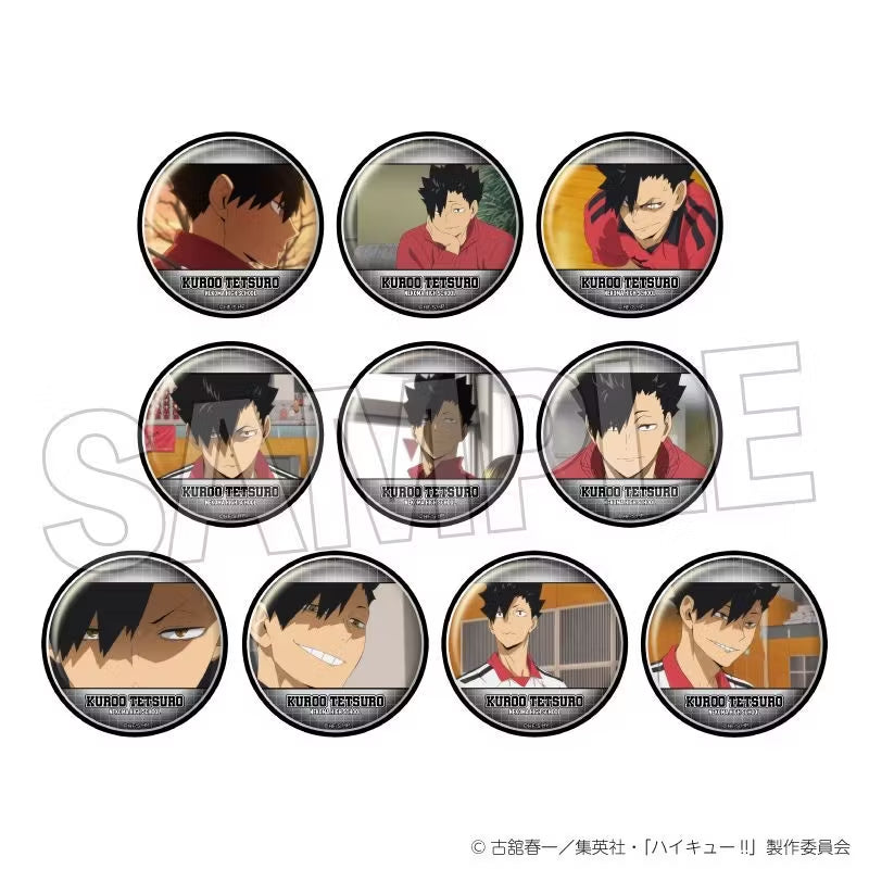 Haikyu!! Trading Can Badge Kuroo Tetsuro (set of 10) 排球少年 黑尾鐵朗 襟章