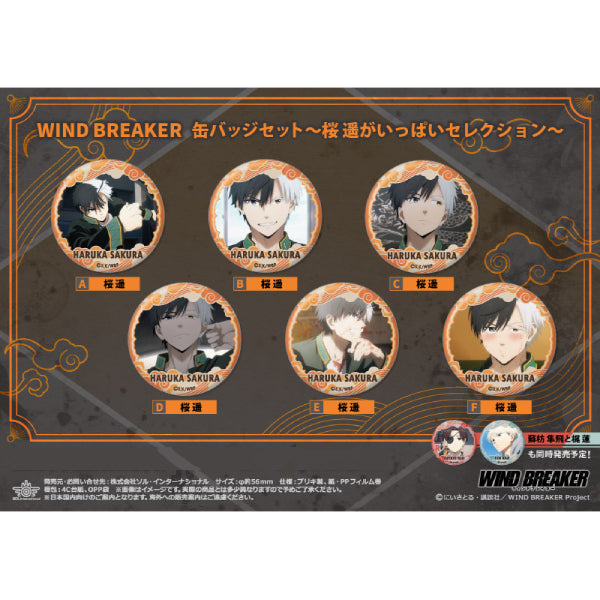 WIND BREAKER Tin Badge Set Sakura Haruka Full Selection (Set of 6) 防風少年 櫻遙 襟章