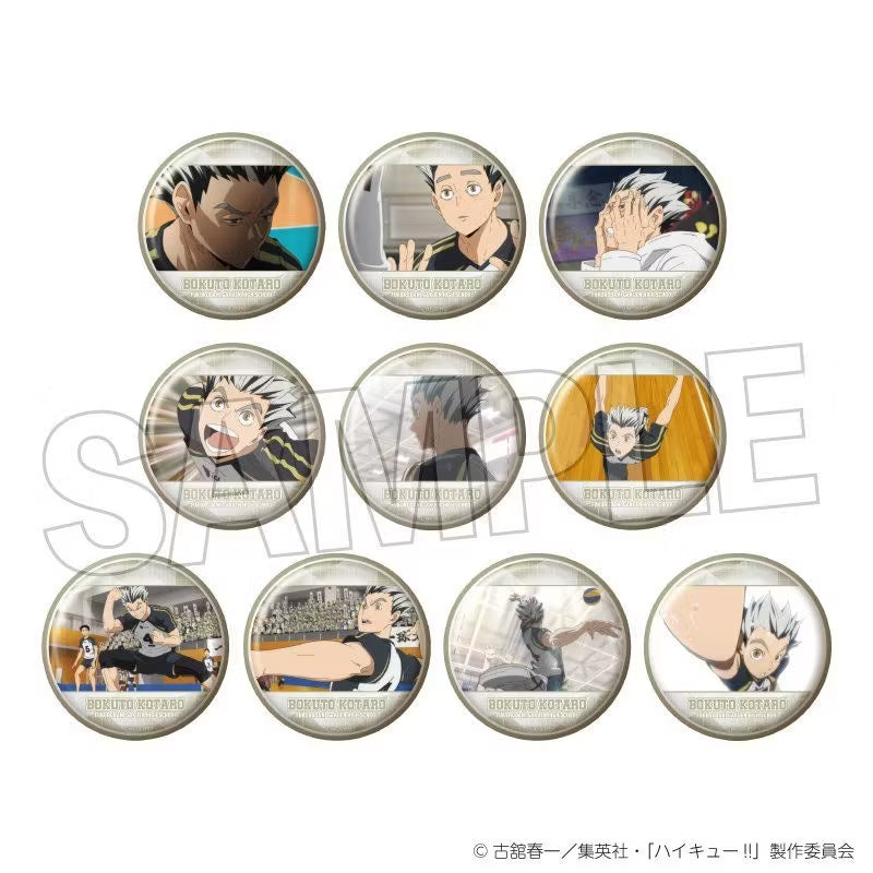 Haikyu!! Trading Can Badge Bokuto Kotaro (set of 10) 排球少年 木兔光太郎 襟章