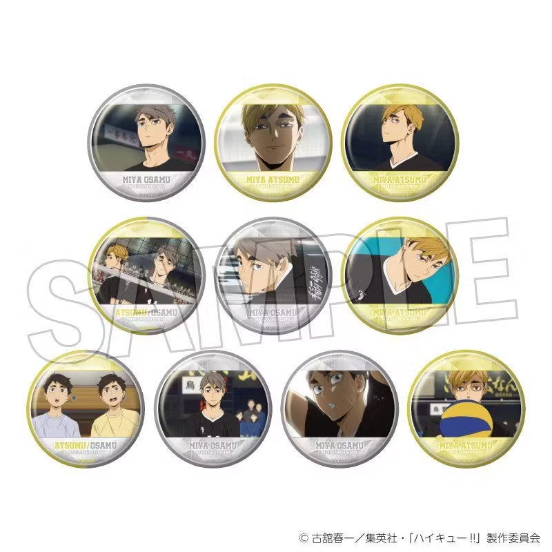 Haikyu!! Trading Can Badge Miya Atsumu / Miya Osamu (set of 10) 排球少年 宮侑 宮治 襟章
