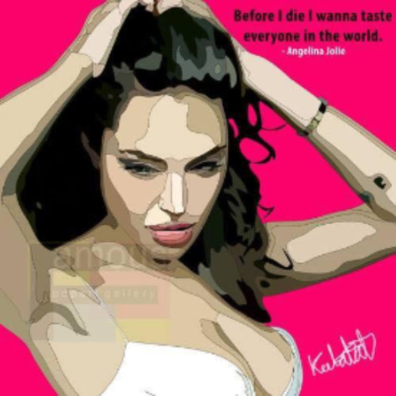 Pop Art Wall Decoration Drawing (Angelina Jolie) 安祖蓮娜祖莉 掛畫